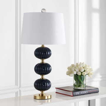 Carter 29.7" Glass LED Table Lamp - JONATHAN Y